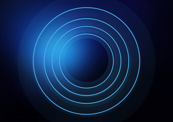 Abstract neon circles background