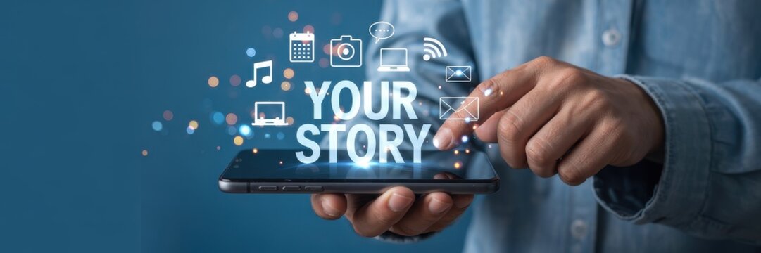 Personal narrative displayed on a device.