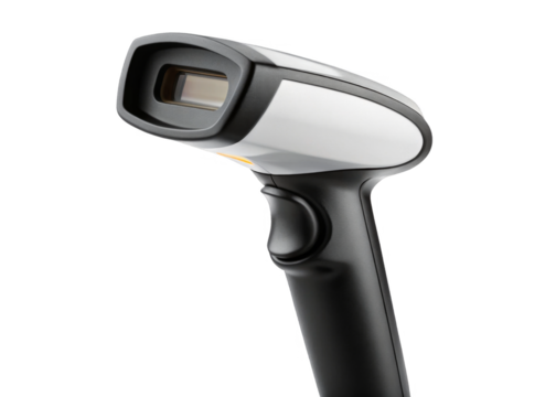 Barcode Scanner isolated on a transparent background.