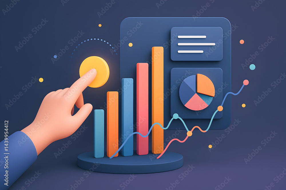 Poster interactive data visualization for financial analysis.