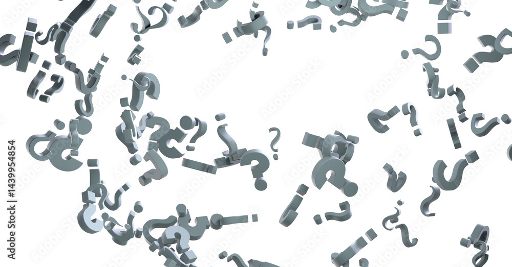 Poster colored question marks background concept