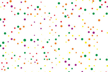 Festival pattern with colorful round confetti. Random polka dot. Bright background for party invites, wedding, cards, phone Wallpapers.