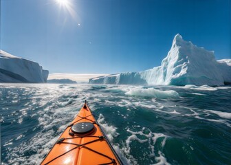 Panoramic Kayaking Adventure in Antarctica Iceberg Graveyard