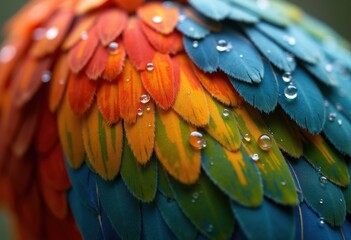 Obraz premium detailed close vibrant animal fur textures colorful patterns nature wildlife, rainbow, lgbtq, lgbt, pride, love, equality, feline, closeup, mammal, soft, vivid