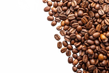 Naklejka premium coffee beans isolated on white