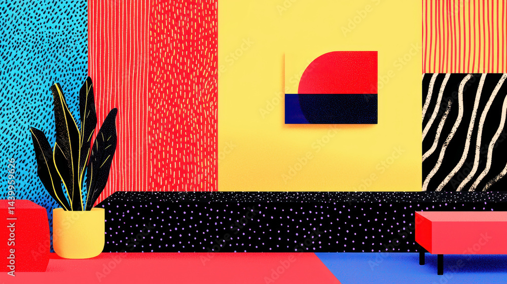 Poster cultural connections are visually represented through bold color illustrations with ample copy space