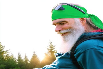 Celebrating International Day of Forests with Joyful Nature Enthusiast in a Lush Green Forest Setting