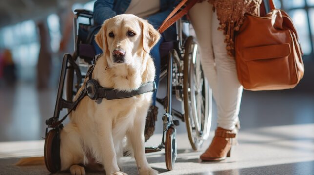 Service Dog Assistance: Airport Travel Companion