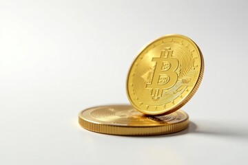 Close-up of a flipped coin against pure white backdrop , heads, choice