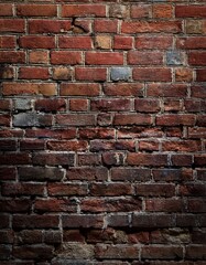 Naklejka premium Red old brick wall