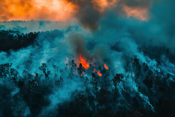 Fototapeta premium fire in the sky