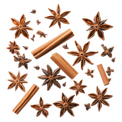 flying cinnamon sticks and anise stars