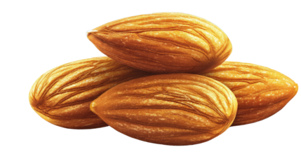 Nourishing Almonds: A close-up shot reveals a pile of healthy almonds, their intricate textures and earthy hues inviting the viewer to indulge in the natural goodness.