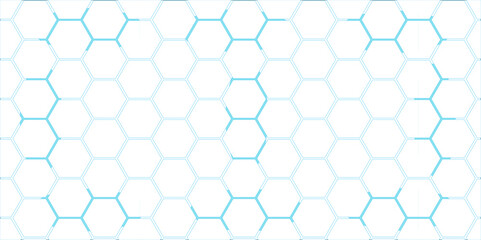 Abstract Blue Hexagonal Honeycomb Pattern with Geometric Design
