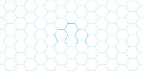 Abstract Blue Hexagonal Pattern with Geometric Honeycomb Design