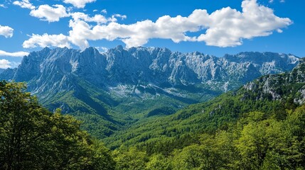 Majestic Mountain Range Panorama