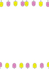 Cute cartoon border background