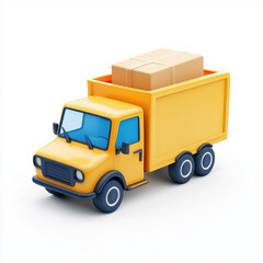 toy truck isolated on white