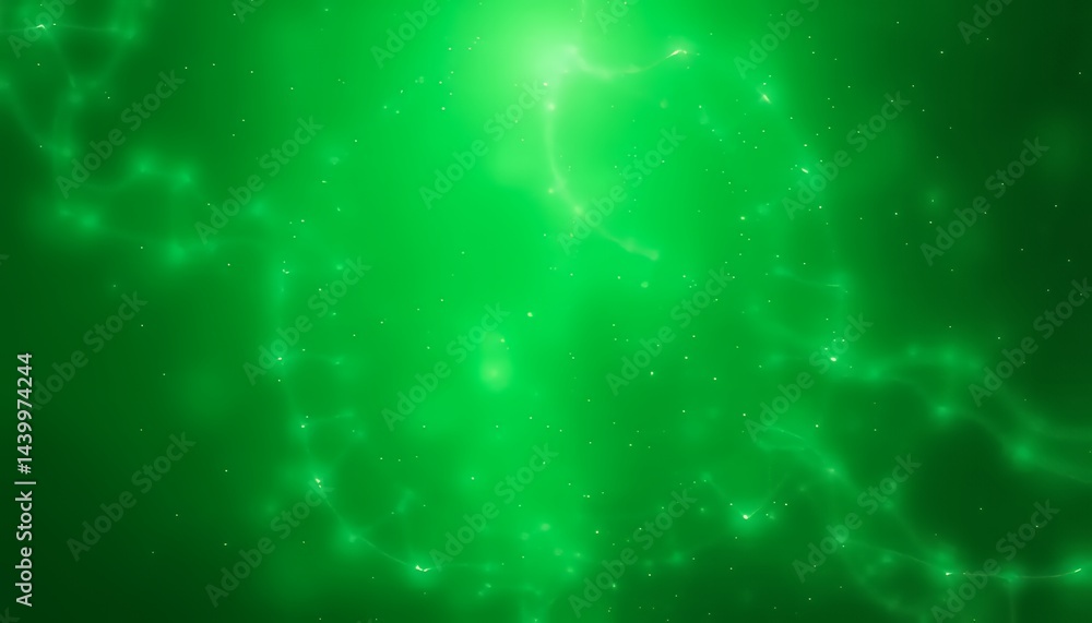 Poster abstract musical network of sparkling dots isolated on green screen studio background perfect for mu