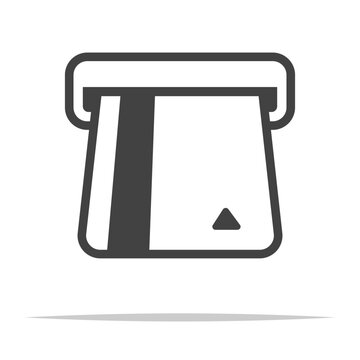 Insert card slot outline icon transparent vector isolated