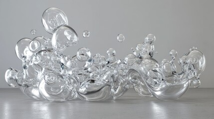 Crystal Water Splash, Studio, Abstract Background