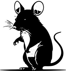 vector illustration of a rat