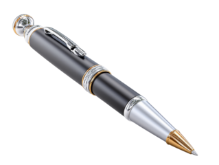Elegant Fountain Pen with Gold Tip and Silver Body: A Touch of Luxury for Your Office Workspace