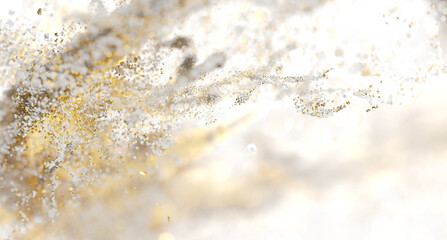 Abstract background with gold and white particles. Perfect for luxury, elegance, and celebration themes.