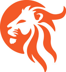 Lion simple icon. Vector ICON all icon Viktor