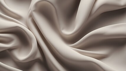 Fototapeta premium delicate, rippling beige fabric, offering a luxurious and elegant texture. The intricate folds and soft sheen convey a sense of fluidity and sophistication