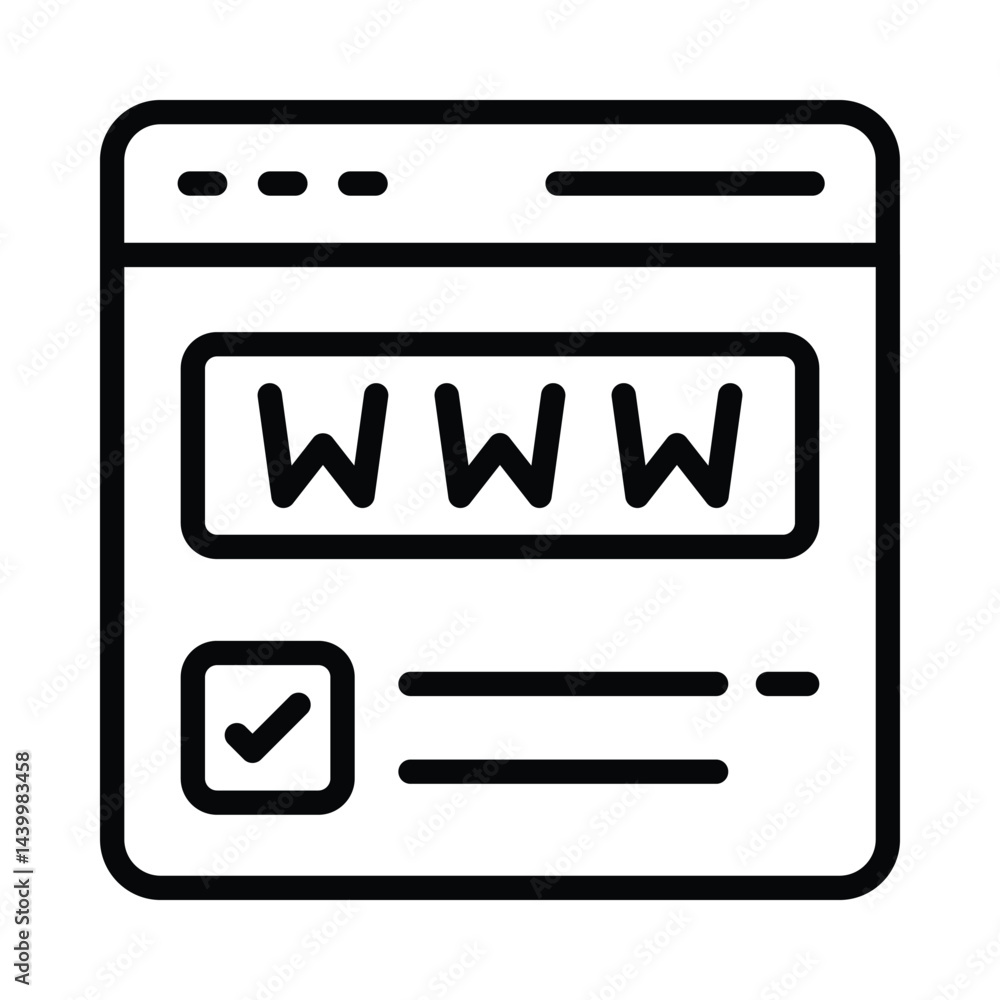 Poster web domains vector outline icon. eps10 file