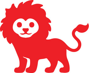 Lion simple icon. Vector ICON all icon Viktor	