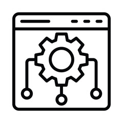 Web Setting Vector outline icon. Eps10 file 
