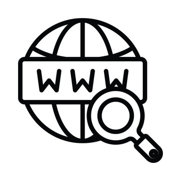 Search Domain Vector outline icon. Eps10 file 