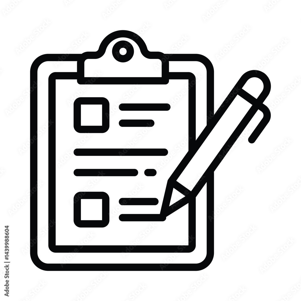 Poster content development vector outline icon. eps10 file