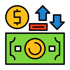 Exchange rate Filled Icon