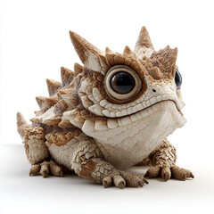 Obraz premium Adorable Cartoon Thorny Devil Lizard Digital Illustration