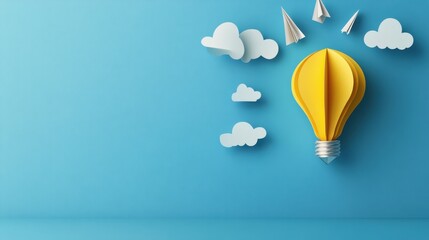 innovation, business, paper craft background origami