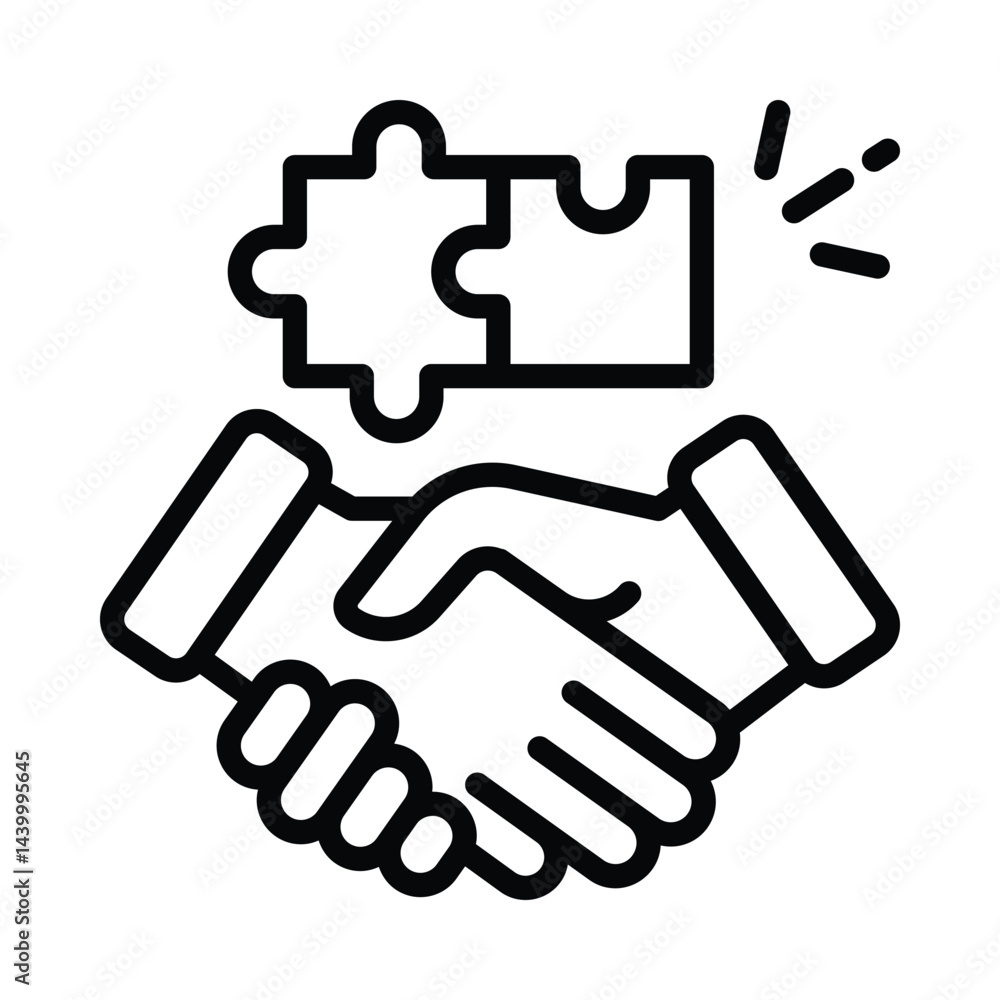 Poster team skills vector outline icon. eps10 file