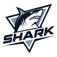 Aggressive Shark Mascot Logo Design for Sports Teams and Branding