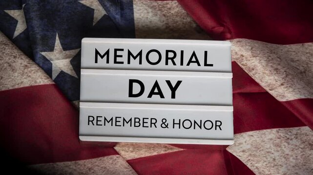 Memorial Day United States, honoring the servicemen in 4k video