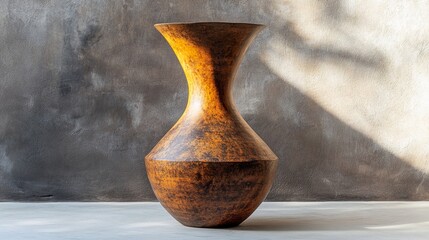 Stunning Brown Wooden Vase