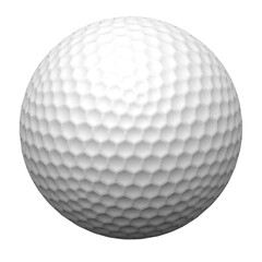 Golf Ball 3D icon on transparent background	
