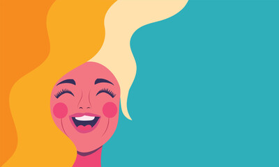 world laughter day, expressing positive emotions and happiness. Perfect for concepts related to World Laughter Day, positivity, happiness, and emotional well-being