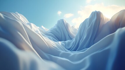 Fototapeta premium Abstract landscape evokes a serene and dreamy ambiance with soft textures