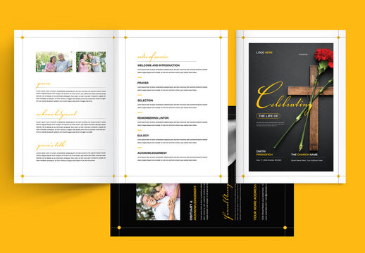 Minimal Funeral Program Layout