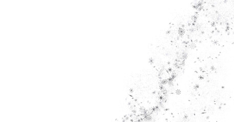 Snowflake Storm: Astonishing 3D Illustration of Descending Festive Snowflakes