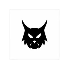 Black lynx head vector art