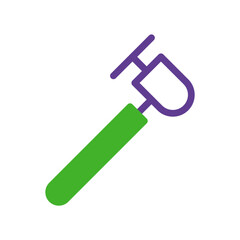 Abstract illustration showcasing a stylized surgical instrument in vibrant colors