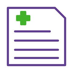 Obraz premium Medical record illustration with a cross symbol, health and clinical report icon